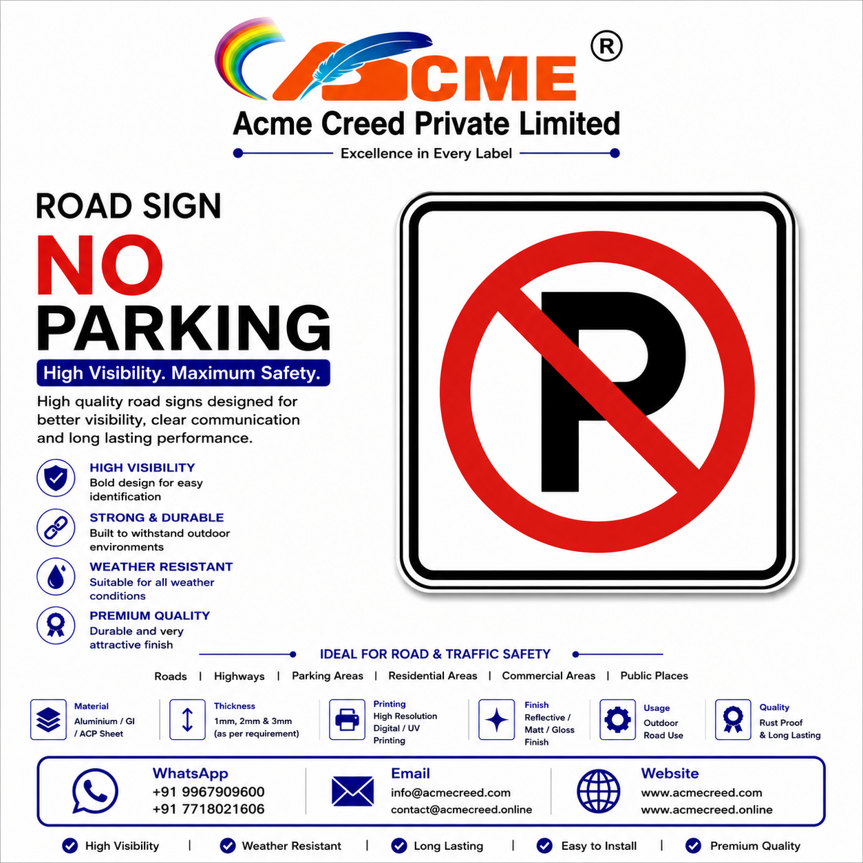 ROAD SIGN - NO PARKING