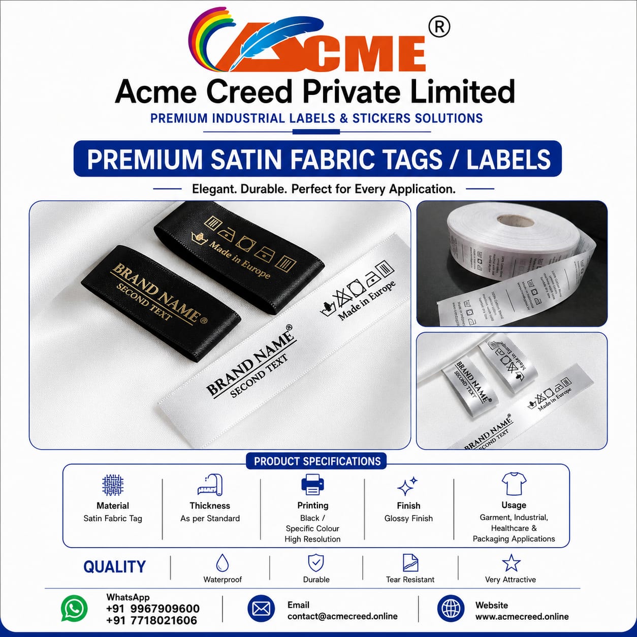 Satin Printed Tag