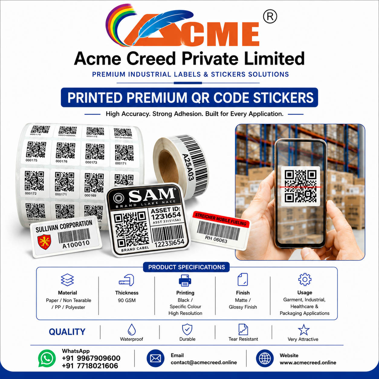 QR CODE PRINTED STICKER