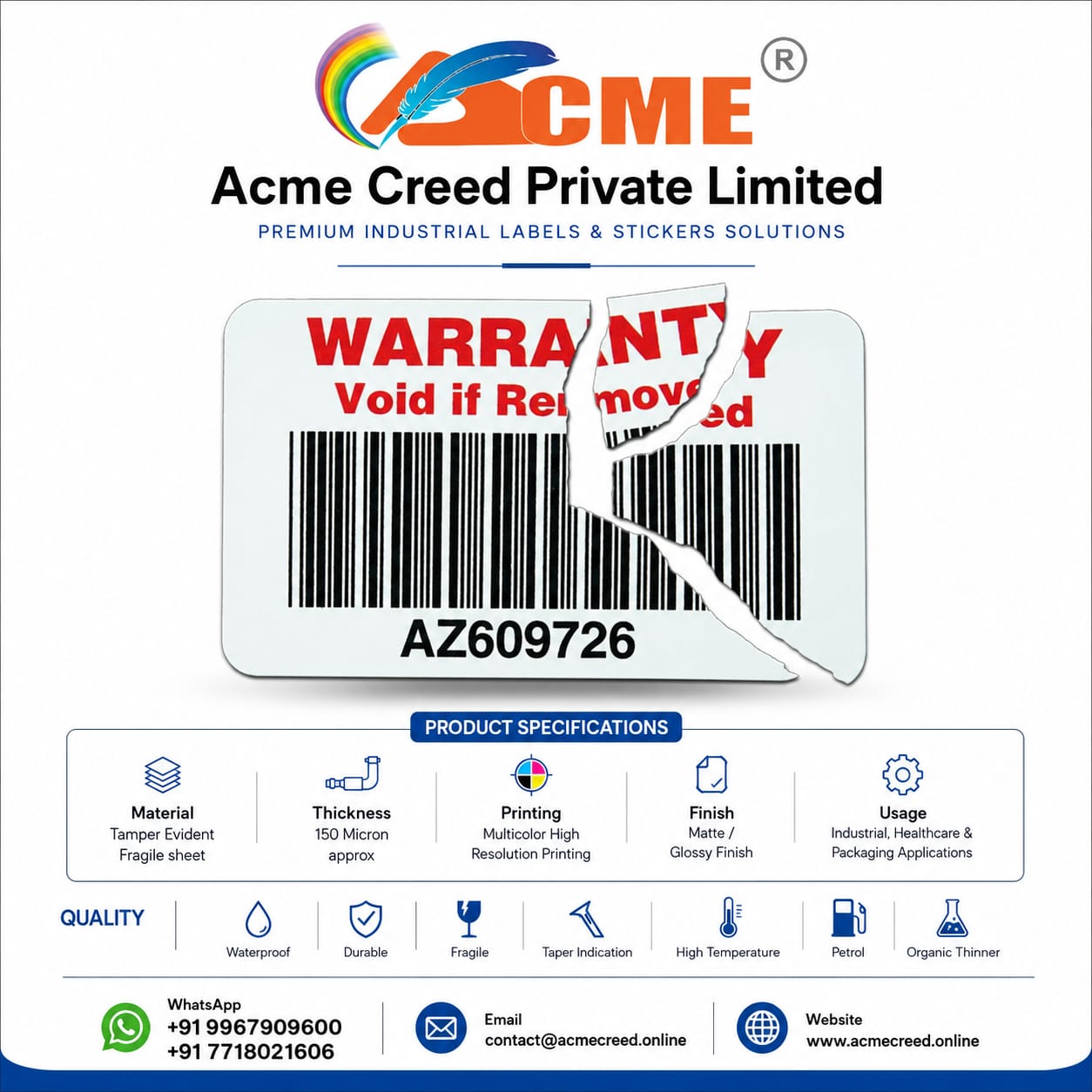 Warranty Sticker [Fragile]