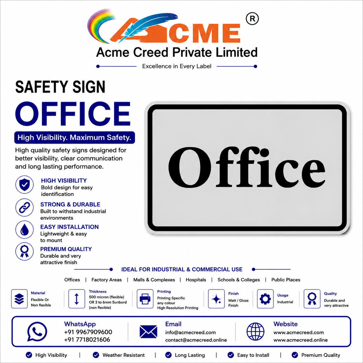 SAFETY SIGN - OFFICE