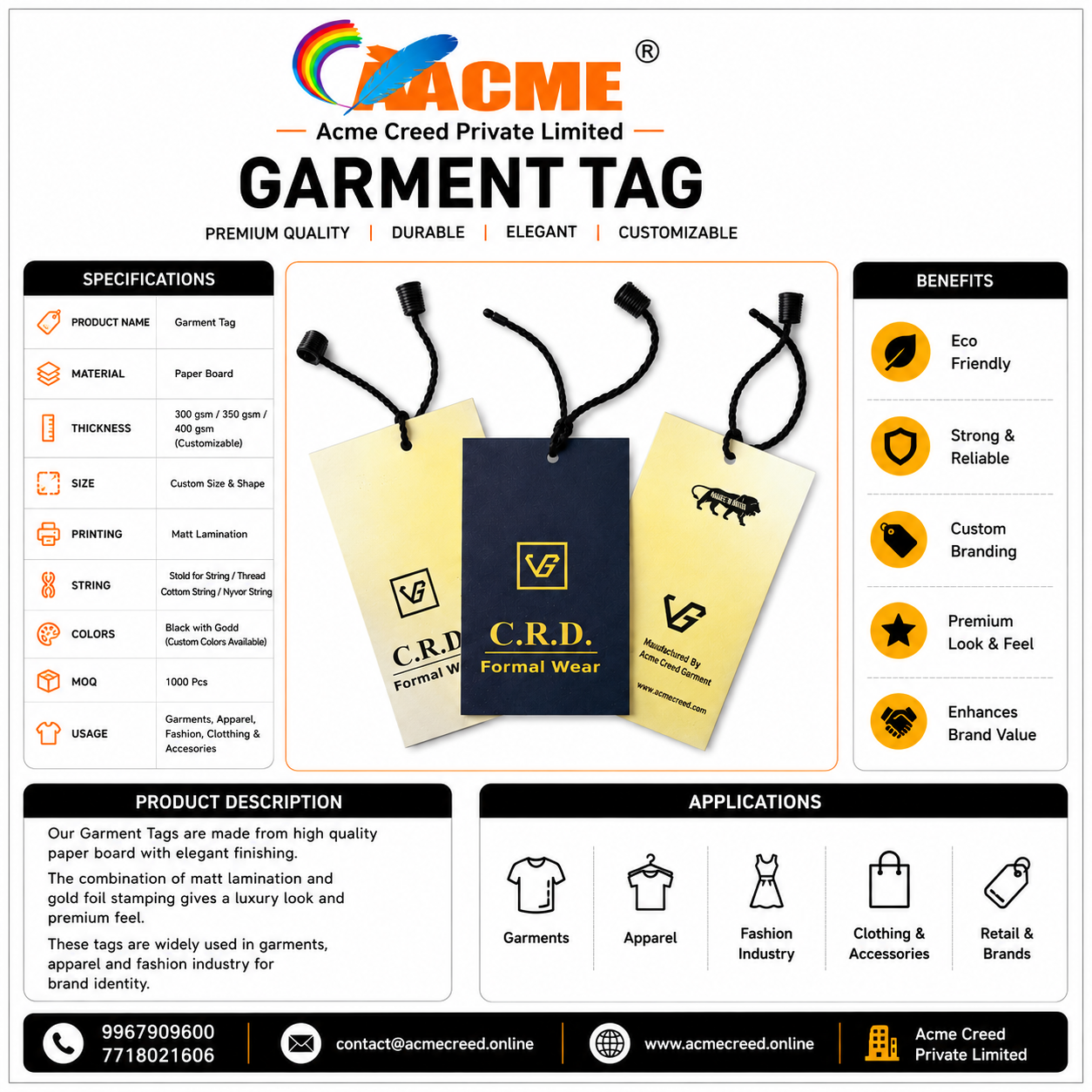 Board Paper Hang Tag