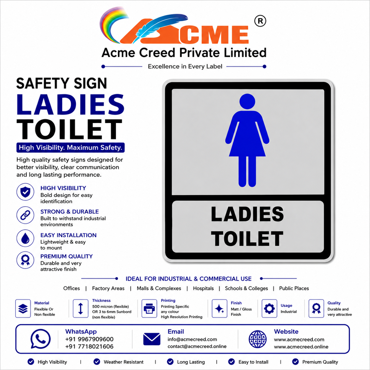 SAFETYSIGN- LADIES TOILET